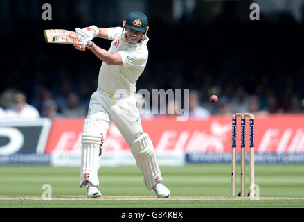 Cricket - Second Investec Ashes Test - Inghilterra / Australia - Day One - Lord's. L'Australia David Warner si è bats durante il secondo Investec Ashes Test a Lord's, Londra. Foto Stock