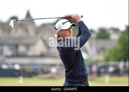 Golf - il Campionato Open 2015 - giorno cinque - St Andrews. Eddie Pepperell in Inghilterra si toglie il 2° giorno dell'Open Championship 2015 a St Andrews, Fife. Foto Stock