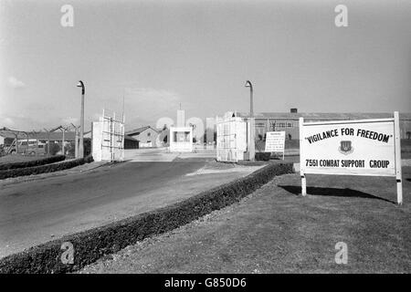 Militare - dormitorio - USAF Base - Greenham Common Foto Stock