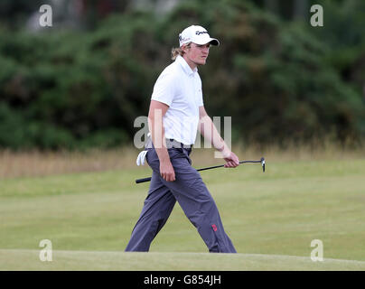 Eddie Pepperell in Inghilterra durante il quarto giorno dell'Open Championship 2015 a St Andrews, Fife. Foto Stock