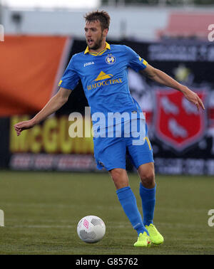 Calcio - UEFA Champions League - secondo turno di qualificazione - seconda tappa - Dundalk v BATE Borisov - Oriel Park. Nemanja Milunovic DI BATE Borisov durante il secondo turno di qualificazione della UEFA Champions League, seconda tappa, all'Oriel Park di Dundalk. Foto Stock