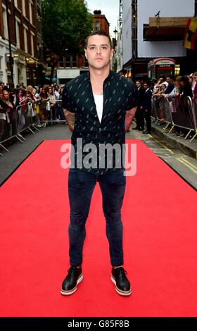 Matt Willis partecipa alla serata stampa di American Idiot - il premiato musical di Broadway del Green Day, che parla di tre amici boyhood, ognuno alla ricerca di significato in un mondo post 9/11 - al Teatro dell'Arte, Great Newport Street, Londra. Foto Stock