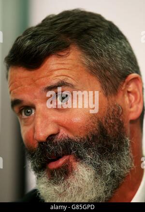 Republic of Ireland Assistant manager Roy Keane durante il lancio della nuova SSE Airtricity National U17 League presso la sede centrale fai, Abbotstown, Irlanda. Foto Stock