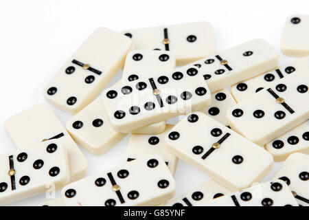 Tessere del domino piatto Foto Stock