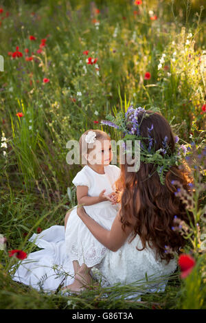 Ritratto di Madre e figlia Foto Stock