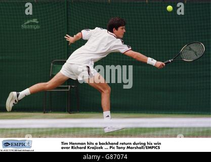 Tennis - campionati di Wimbledon - Tim Henman v Richard Krajicek Foto Stock