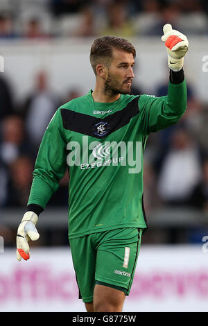 Calcio - Capital One Cup - First Round - Bristol Rover v Birmingham City - Memorial Stadium. Adam Legzdins, portiere della città di Birmingham Foto Stock