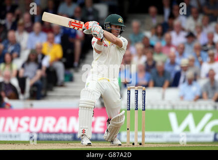 Cricket - Fifth Investec Ashes Test - Inghilterra / Australia - Day One - The Kia Oval. L'Australia David Warner piaccia durante il primo giorno del Quinto Investec Ashes Test all'Oval di Londra. Foto Stock