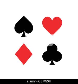 Set di carta da gioco simboli Illustrazione Vettoriale