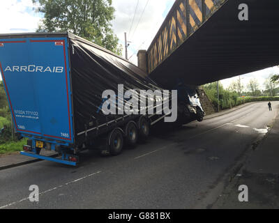 Incidente camion Foto Stock