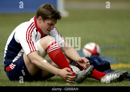 Rugby Union - British & Irish Lions / Argentina - formazione - Università di Glamorgan. Ronan o'gara dei Lions britannici e irlandesi durante l'allenamento Foto Stock