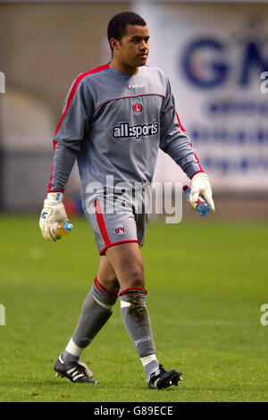 Calcio - Barclay's Reserve League - Play-Off Final - Charlton Athletic v Manchester United - The Valley. Charlton portiere atletico Darren Randolph Foto Stock