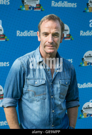 Robson Green si pone per una foto al radio Times Festival di Hampton Court, Londra. Foto Stock