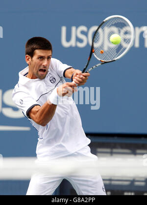 Novak Djokovic, SRB ITF Grand Slam torneo di tennis, U.S. Open 2011, USTA Billie Jean King National Tennis Center Foto Stock