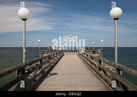 Pier, Heiligendamm, Bad Doberan, Mar Baltico, Meclemburgo-Pomerania Occidentale Foto Stock