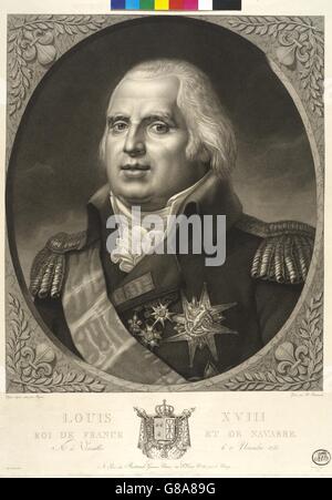 Ludwig XVIII., König von Frankreich Foto Stock