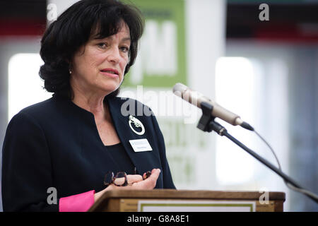 DIANE McCREA , cattedra di risorse naturali in Galles, affrontando le donne i delegati e i membri che frequentano la Federazione nazionale delle donne, Istituti - Galles conferenza annuale, Aprile 2016 Foto Stock