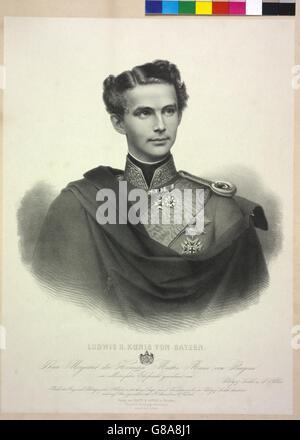 Ludwig II. Koenig von Bayern Foto Stock