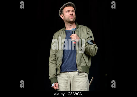 Damon Albarn al Glastonbury festival di musica Foto Stock