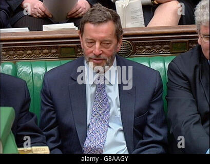 Segretario di Stato per il lavoro e le pensioni David Blunkett. Foto Stock