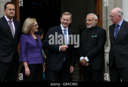 Primo Ministro indiano Narendra Modi visita Foto Stock