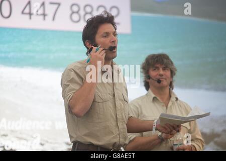 Radio Times Festival 2015. Steve Leonard parla al pubblico Foto Stock