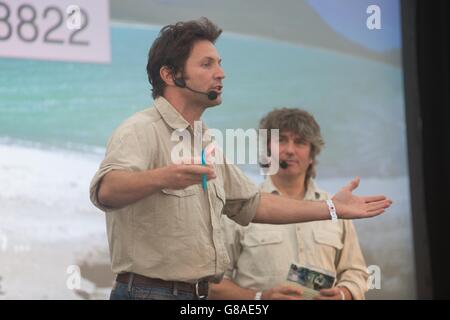 Radio Times Festival 2015. Steve Leonard parla al pubblico Foto Stock