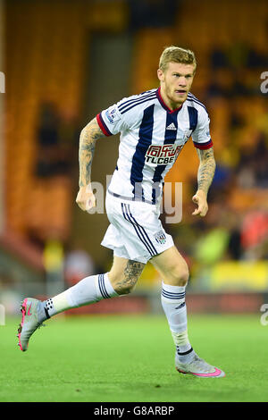 Calcio - Capital One Cup - Third Round - Norwich City / West Bromwich Albion - Carrow Road. James McClean, West Bromwich Albion. Foto Stock