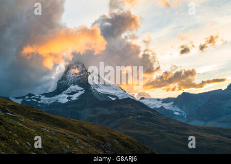 Il Cervino, Pennine, Svizzera Foto Stock