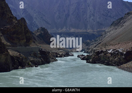 Indus-Valley, vicino Nurla, Ladakh, Jammu e Kaschmir, India Foto Stock