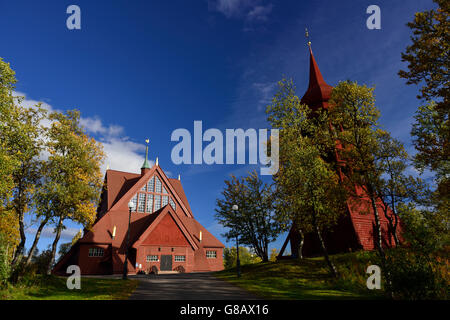 La chiesa, a Kiruna, Lappland, Svezia Foto Stock