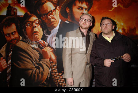 Premiere - la Lega dell'Apocalisse dei Signori - Vue Cinema. Simon Pegg (a sinistra) e Nick Frost. Foto Stock