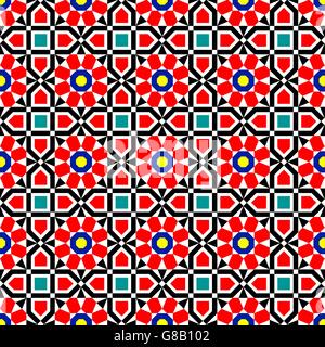 Tradizionali del Medio Oriente vettore colorata arte Islamica Pattern Ornamenti Illustrazione Vettoriale