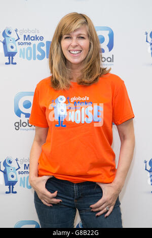 Kate Garraway durante la Giornata mondiale del "Make Some Noise Charity" alla stazione radio globale di Leicester Square, Londra. Foto Stock