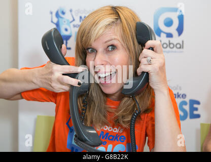 Kate Garraway durante la Giornata mondiale del "Make Some Noise Charity" alla stazione radio globale di Leicester Square, Londra. Foto Stock