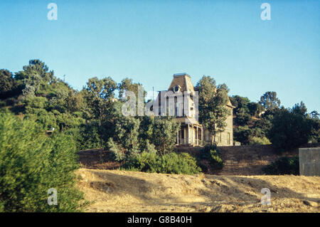 Immagine di archivio di Bates Motel House set da 'psico', (1960) gli Universal Studios backlot, Hollywood, Los Angeles, California, USA, 1992 Foto Stock