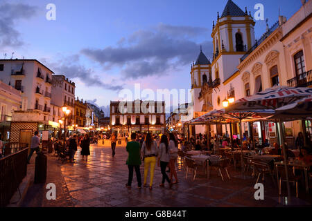 La Iglesia del Soccoro, centro parrocchiale (centro parroquial), Plaza de Soccoro, Ronda, Andalusia, Spagna Foto Stock