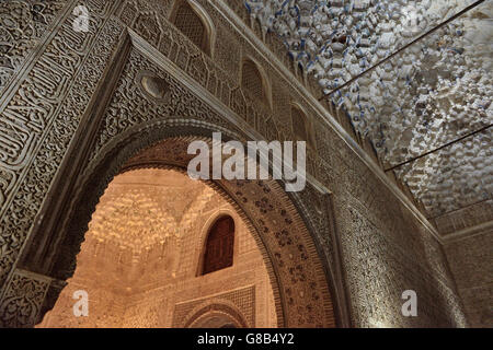 Sala delle Due Sorelle, Sala de las Dos Hermanas, Nasrid palazzi, Alhambra di Granada, Andalusia, Spagna Foto Stock