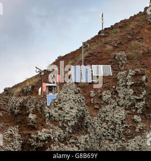 Terremoto sismologico della stazione di monitoraggio, Vesuvio cratere, Italia. Foto Stock