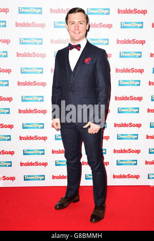 Danny-Boy Hatchard in arrivo per l'Inside SOAP Awards 2015 a DSTRKT, Londra. PREMERE ASSOCIAZIONE foto. Data immagine: Lunedì 5 ottobre 2015. Vedere PA storia sapone. Il credito fotografico dovrebbe essere: Ian West/PA Wire Foto Stock