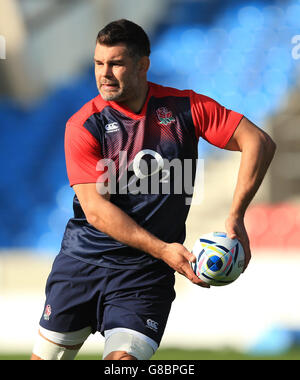 Rugby Union - Coppa del mondo 2015 - sessione di addestramento Inghilterra - Stadio AJ Bell. Inghilterra's Nick Easter durante la sessione di allenamento all'AJ Bell Stadium di Salford. Foto Stock