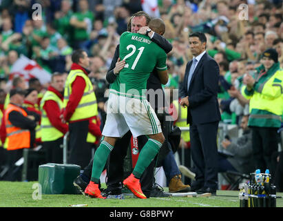 Soccer - UEFA campionato europeo di qualifiche - Gruppo F - Irlanda del Nord / Grecia - Windsor Park Foto Stock