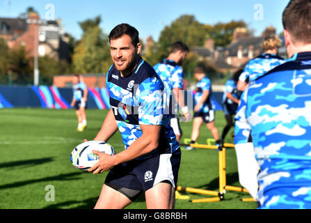 Sean Lamont della Scozia durante una sessione di formazione presso la Royal Grammar School di Newcastle. Foto Stock