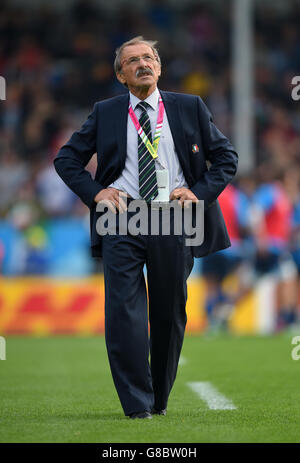 Rugby Union - Coppa del mondo di Rugby 2015 - Pool D - Italia / Romania - Sandy Park. L'allenatore italiano Jacques Brunel prima della partita di Coppa del mondo di rugby al Sandy Park di Exeter. Foto Stock