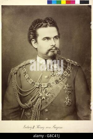 Ludwig II, König von Bayern Foto Stock