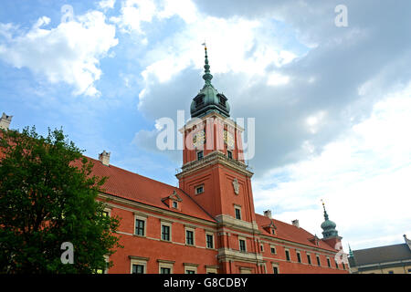 Il castello reale, città vecchia, Varsavia, Polonia Foto Stock