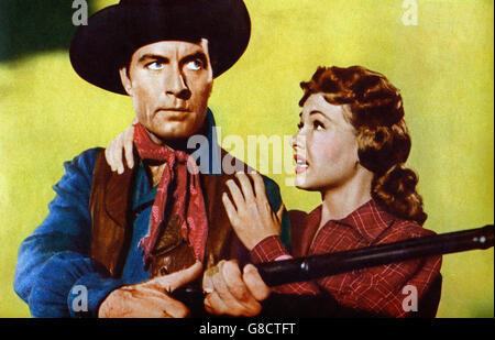 Pistola duello a Durango, aka: Die Würfel sind gefallen, USA 1957, Regie: Sidney Salkow, Darsteller: George Montgomery, Ann Robinson Foto Stock