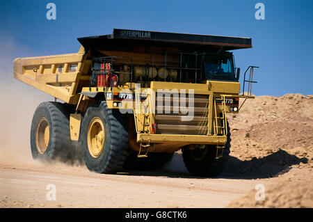 Diamond mining carrello Caterpillar, Sud Africa. Foto Stock