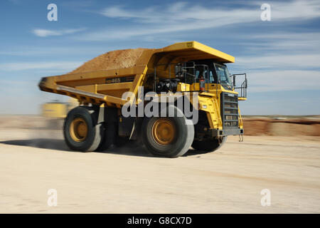 Diamond mining carrello Caterpillar, Sud Africa. Foto Stock