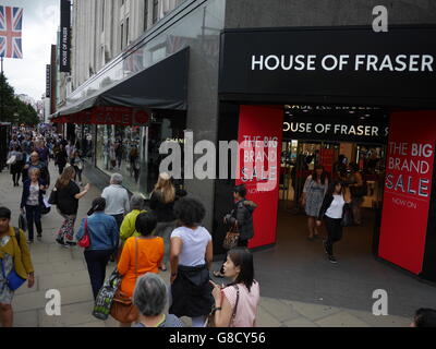 House of Fraser negozio di vendita al dettaglio Oxford Street London Foto Stock